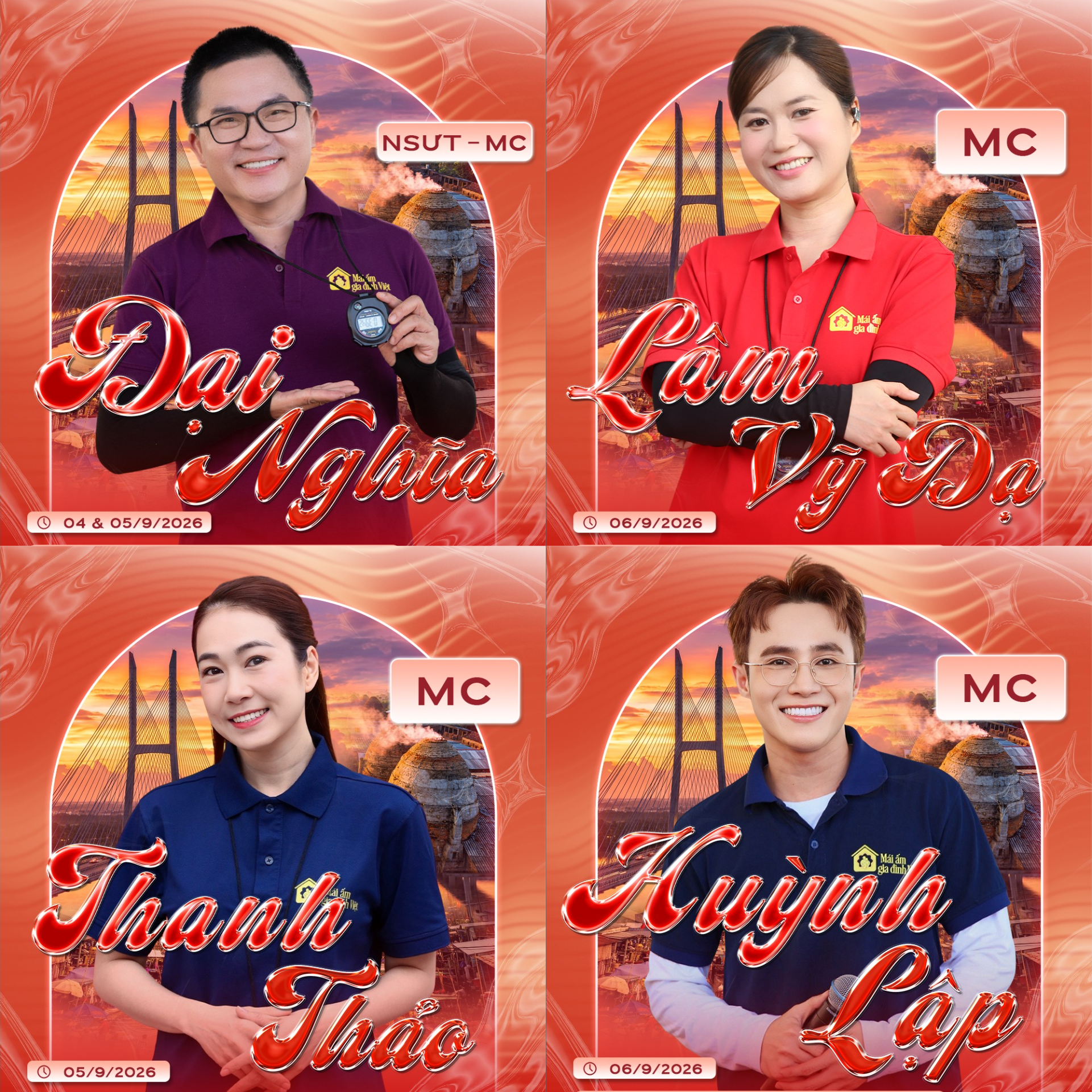 NSƯT - MC Đại Nghĩa cùng các MC Thanh Thảo, Lâm Vỹ Dạ và Huỳnh Lập tiếp tục đồng hành, kết nối yêu thương tại chặng dừng chân Vĩnh Long