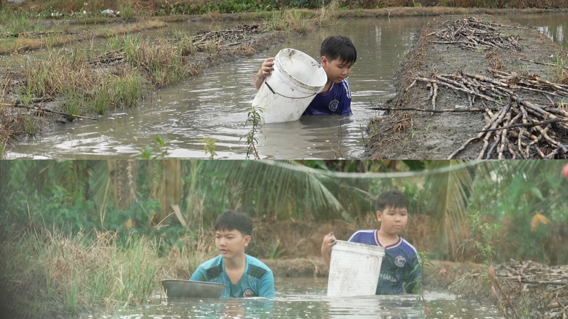 Hai anh em Hoàng Võ thay nhau chăm sóc mẹ, lo việc nhà và cố gắng duy trì việc học sau khi cha qua đời